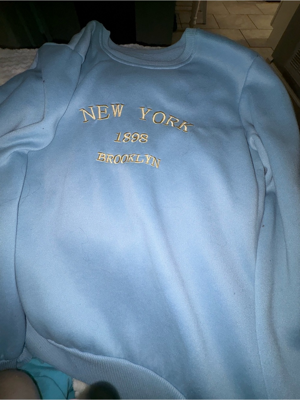 Light Blue 'New York 1898 Brooklyn' Crewneck Sweatshirt